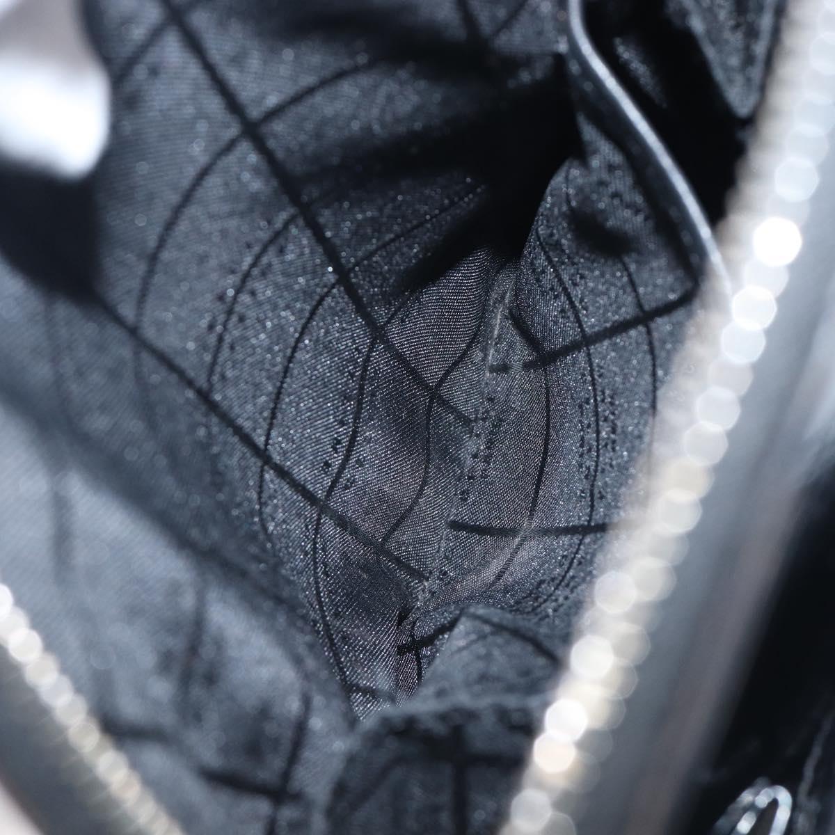 CELINE Macadam Canvas Backpack Vinyl Black Silver Auth 197837