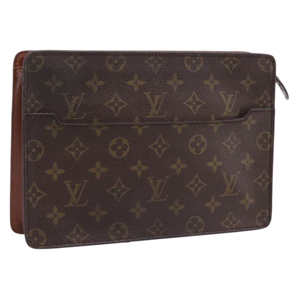 LOUIS VUITTON Monogram Pochette Homme Clutch Bag M51795 LV Auth 197841