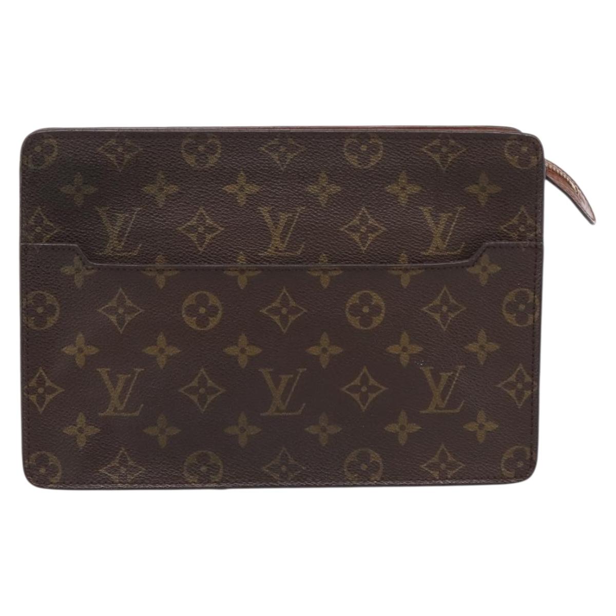 LOUIS VUITTON Monogram Pochette Homme Clutch Bag M51795 LV Auth 197841
