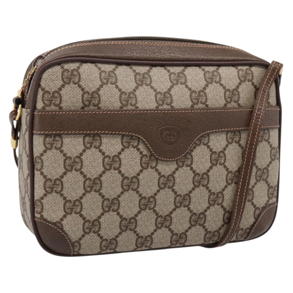 GUCCI GG Supreme Shoulder Bag PVC Beige Gold 007 115 6423 Auth 197851V