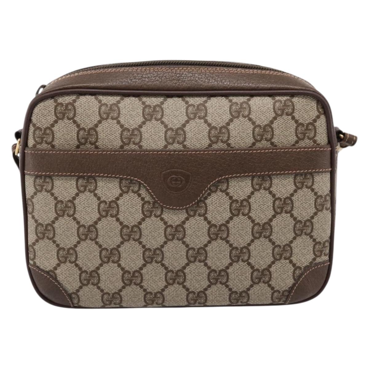 GUCCI GG Supreme Shoulder Bag PVC Beige Gold 007 115 6423 Auth 197851V