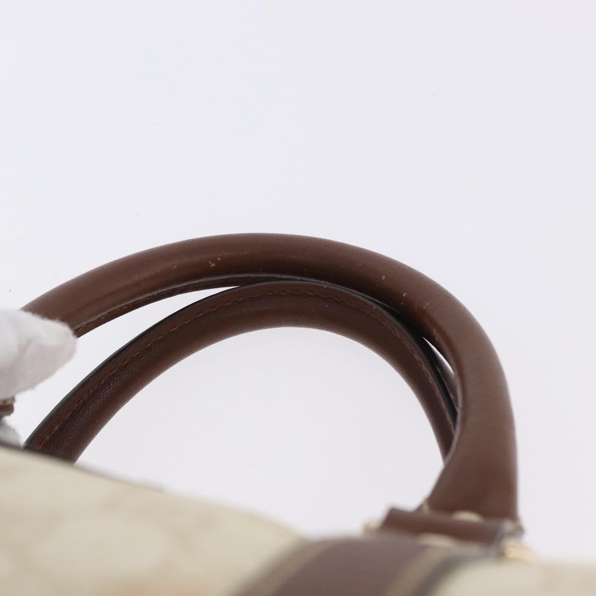 GUCCI GG Supreme Boston Bag PVC White Gold 193602 Auth 197858