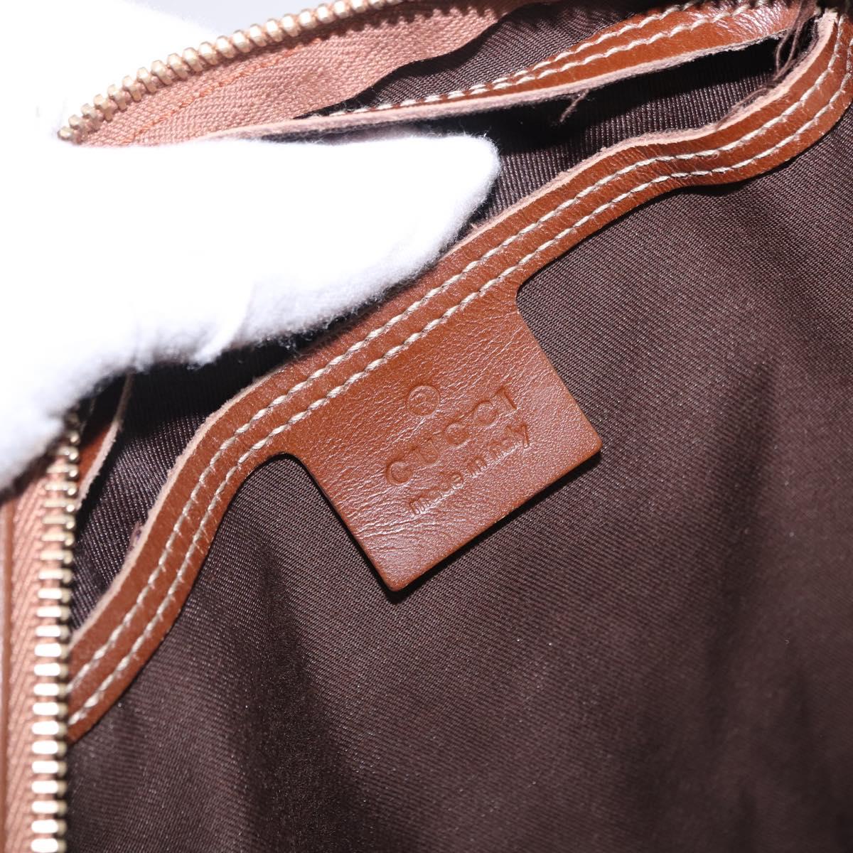 GUCCI GG Supreme Boston Bag PVC White Gold 193602 Auth 197858
