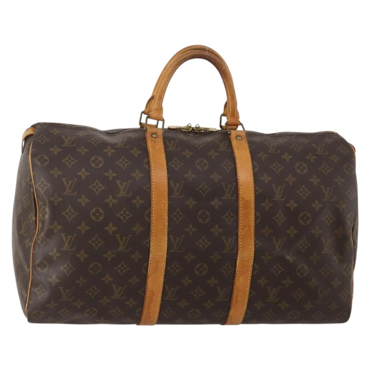 LOUIS VUITTON Monogram Keepall 50 Boston Bag M41426 LV Auth 197861