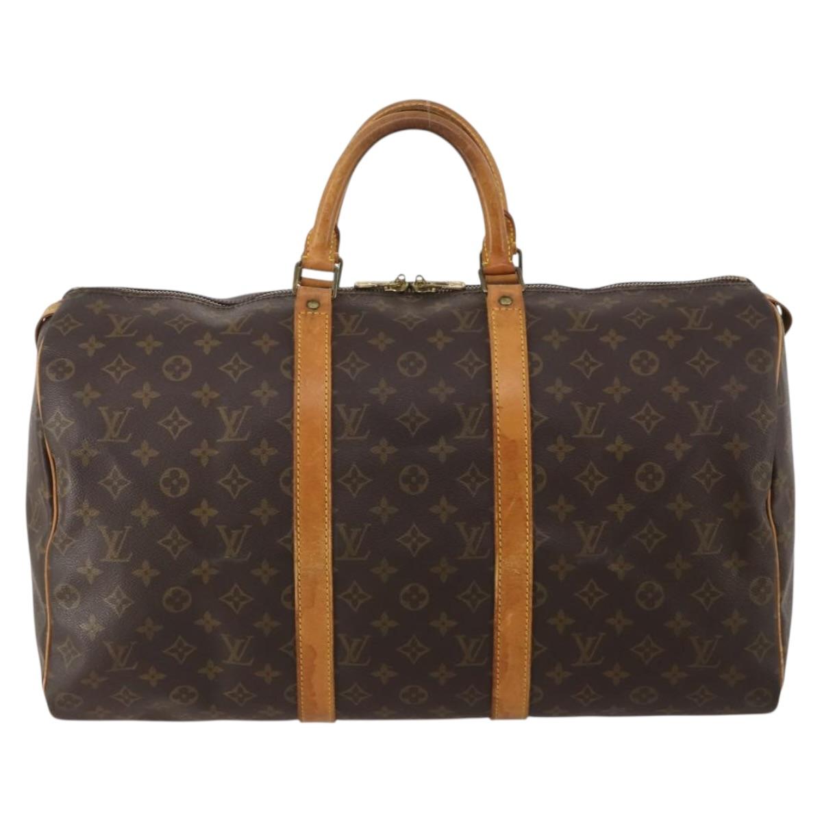 LOUIS VUITTON Monogram Keepall 50 Boston Bag M41426 LV Auth 197861