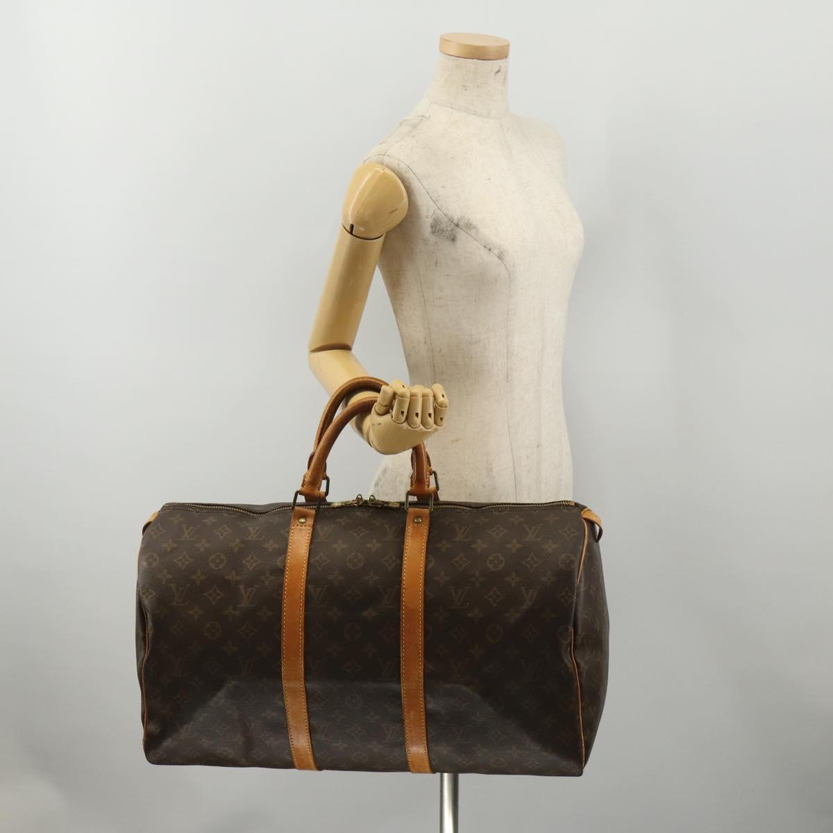 LOUIS VUITTON Monogram Keepall 50 Boston Bag M41426 LV Auth 197861