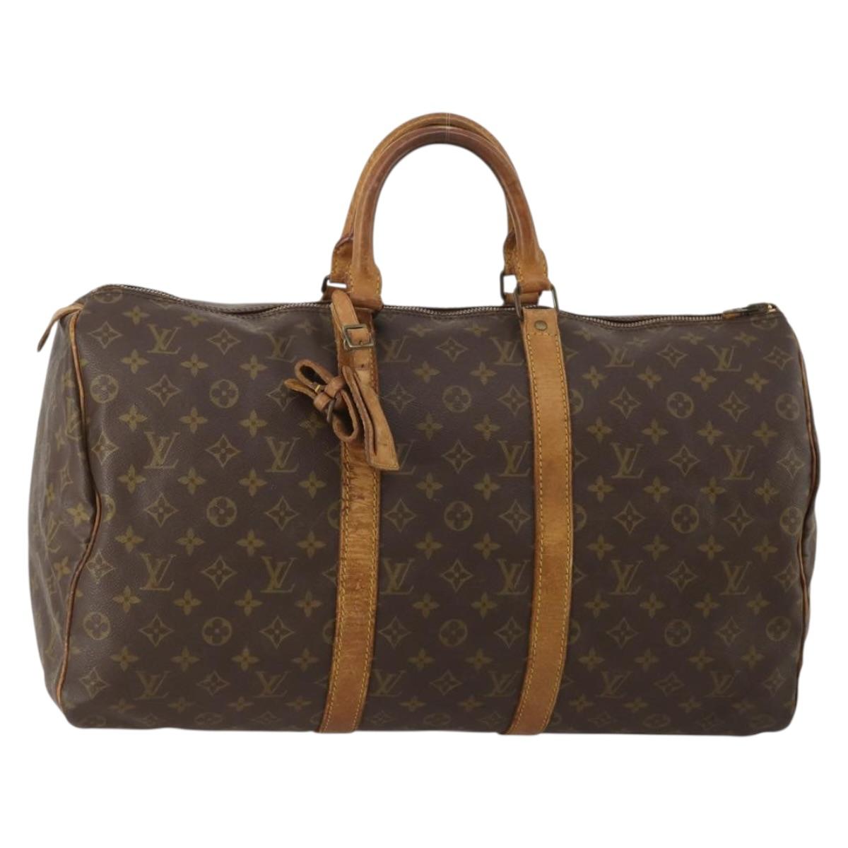 LOUIS VUITTON Monogram Keepall 50 Boston Bag M41426 LV Auth 197868