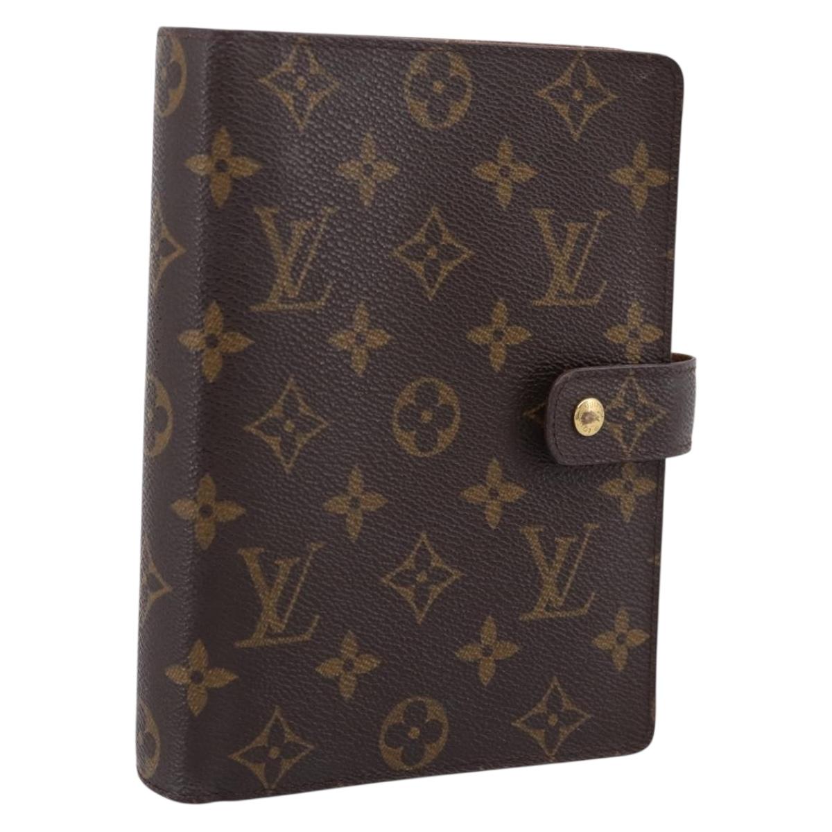 LOUIS VUITTON Monogram Agenda MM Day Planner Cover R20105 LV Auth 197870