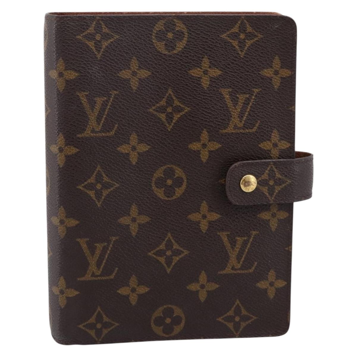 LOUIS VUITTON Monogram Agenda MM Day Planner Cover R20105 LV Auth 197870