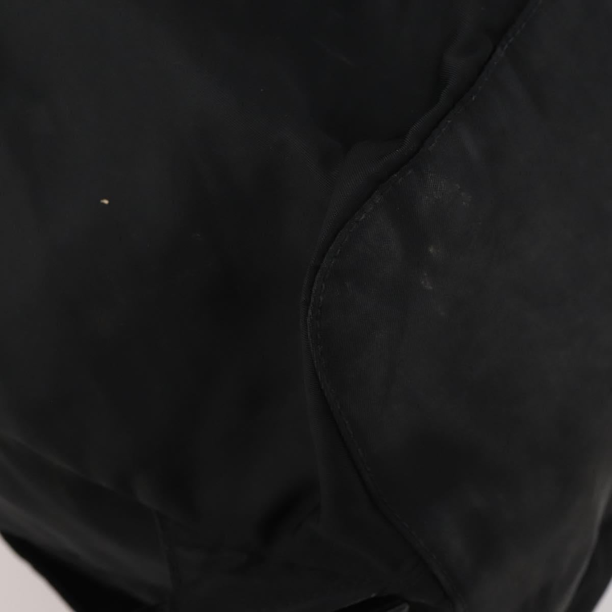 PRADA Backpack Nylon Black Silver Auth 197878