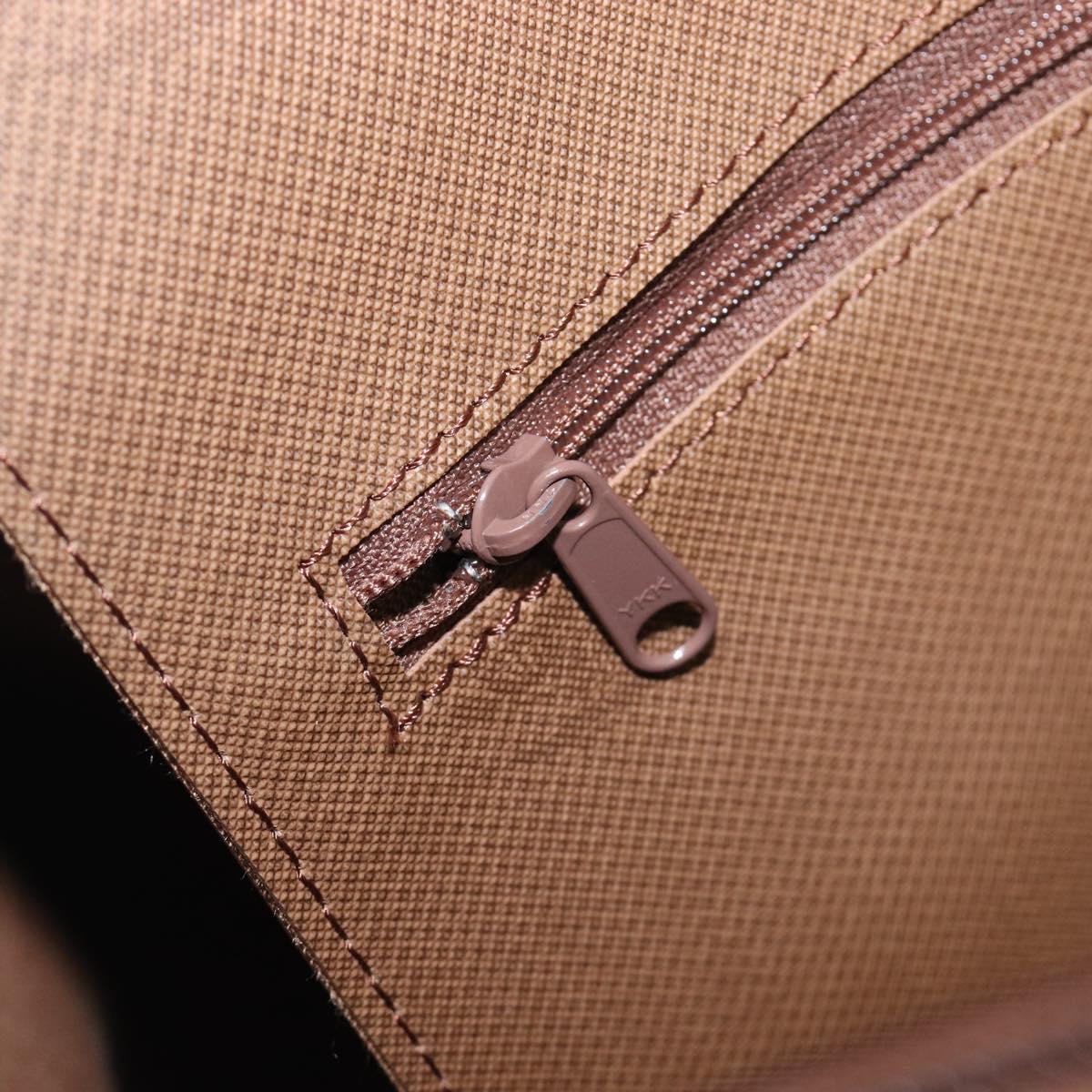 Burberrys Nova Check Boston Bag Canvas Beige Gold Auth 197879A