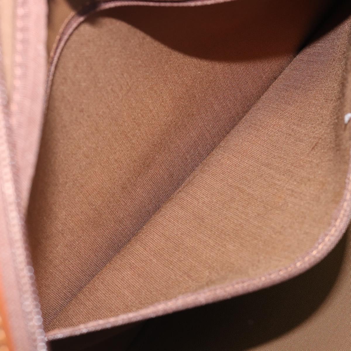 Burberrys Nova Check Boston Bag Canvas Beige Gold Auth 197879A