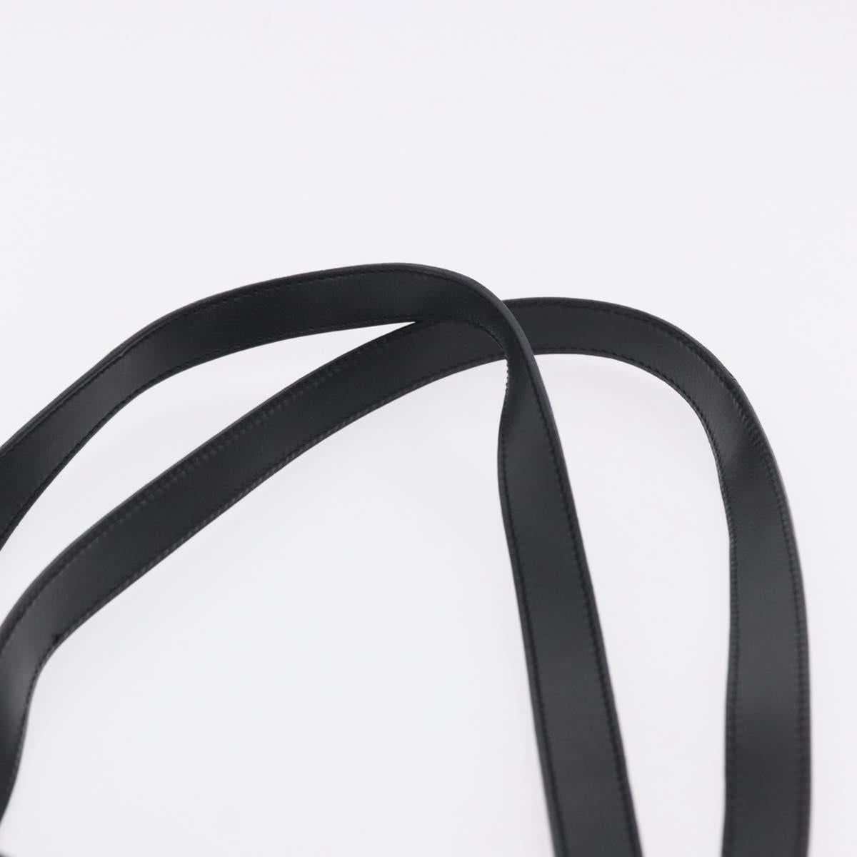 CELINE Macadam Canvas Shoulder Bag PVC Leather Black Gold Auth 197880V