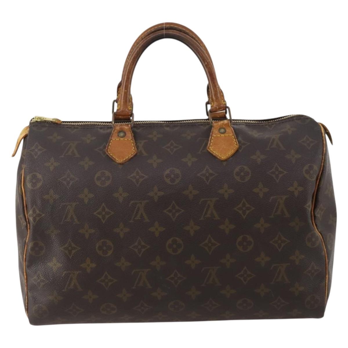 LOUIS VUITTON Monogram Speedy 35 Hand Bag M41524 LV Auth 197881