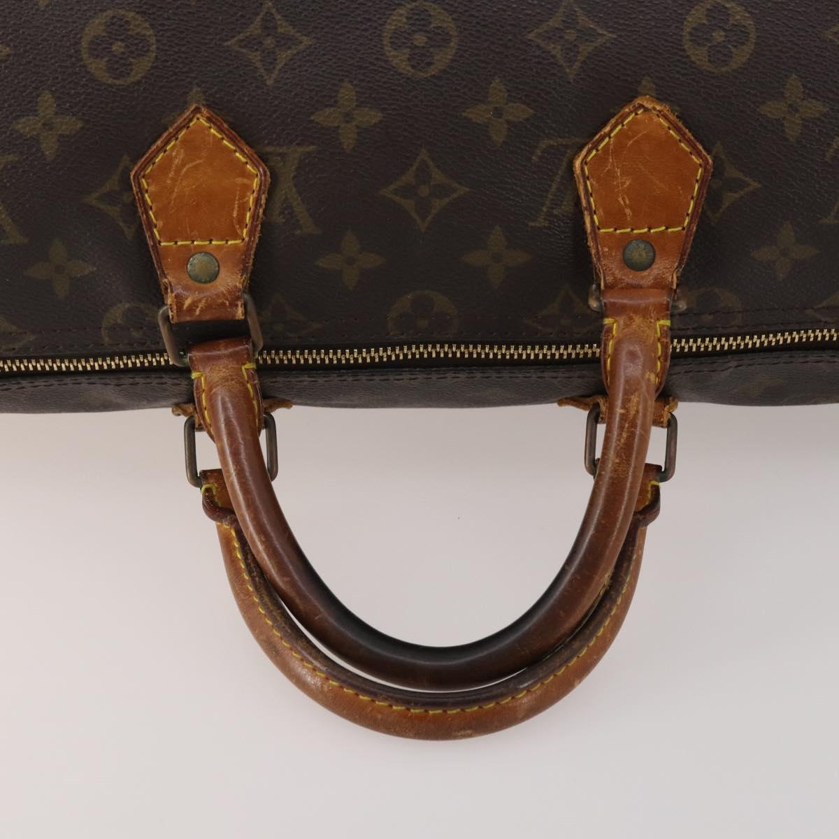LOUIS VUITTON Monogram Speedy 35 Hand Bag M41524 LV Auth 197881