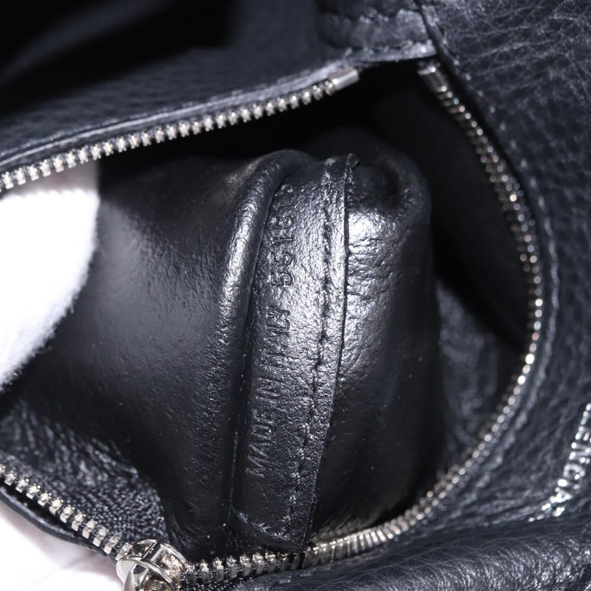 BALENCIAGA Everyday XXS Hand Bag Leather 2way Navy Silver 551815 Auth 197884V