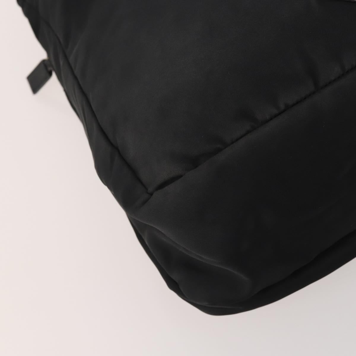 PRADA Shoulder Bag Nylon Black Silver Auth 197886