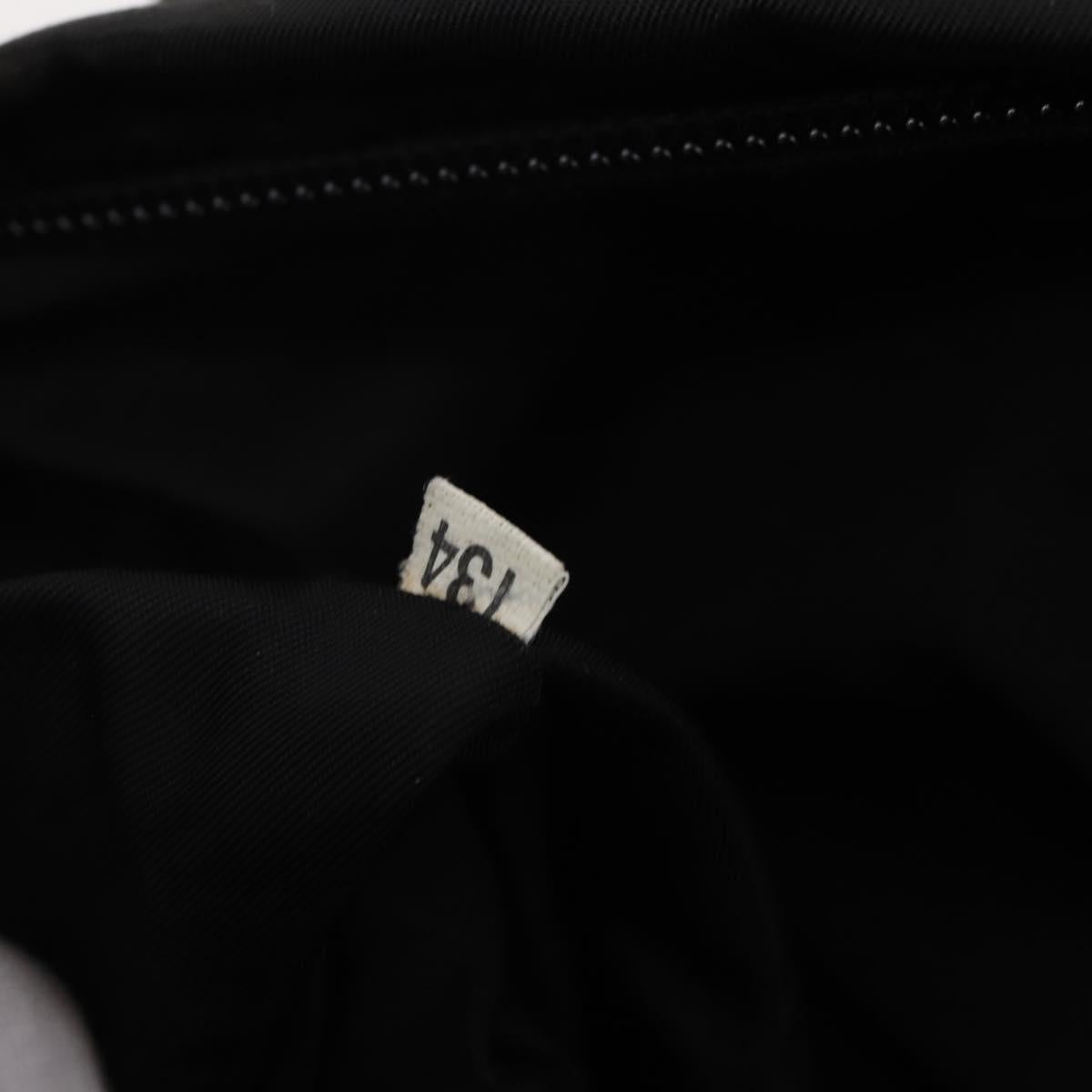 PRADA Shoulder Bag Nylon Black Silver Auth 197886