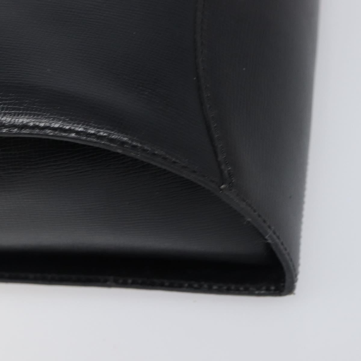 Christian Dior Shoulder Bag Leather Black Gold Auth 197887