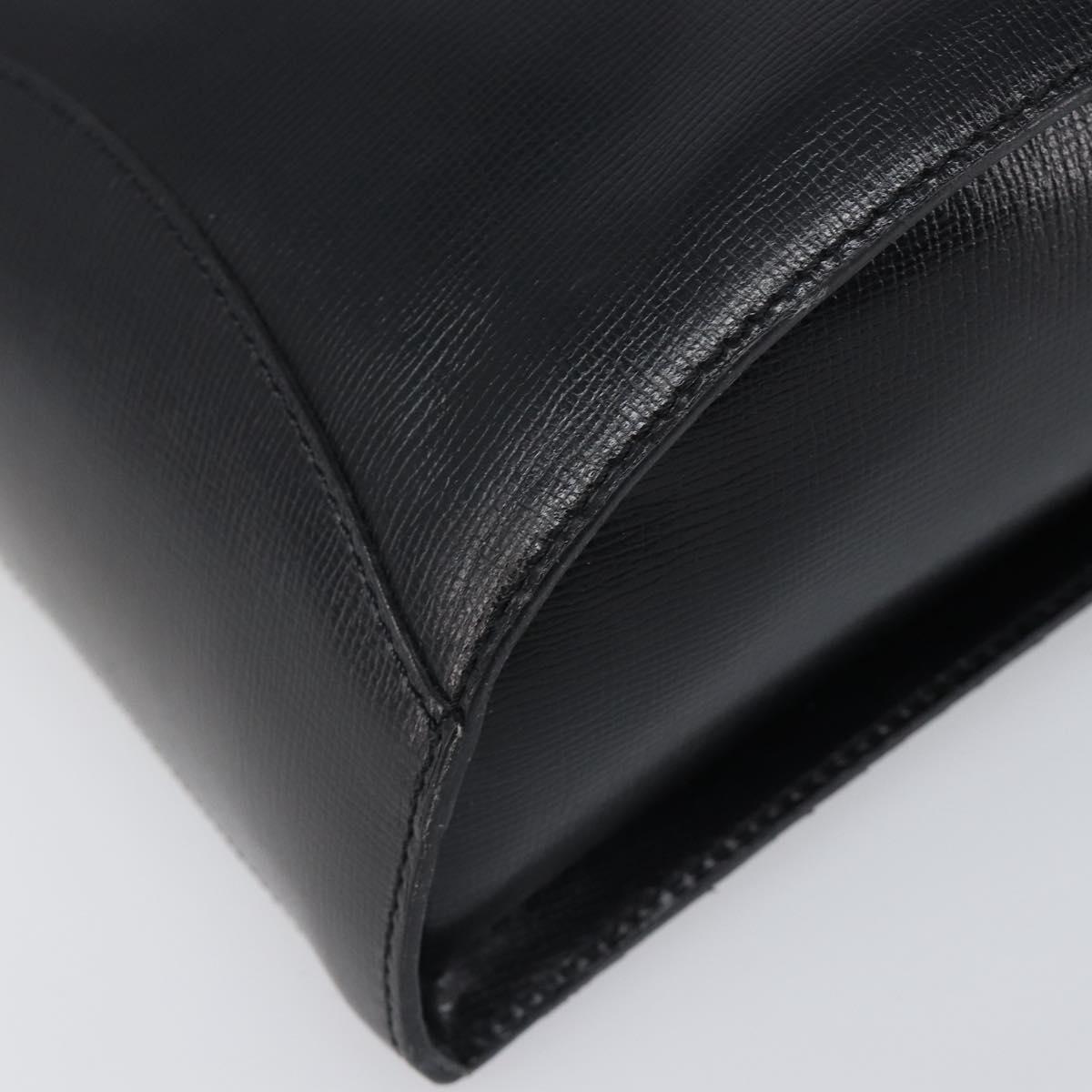 Christian Dior Shoulder Bag Leather Black Gold Auth 197887