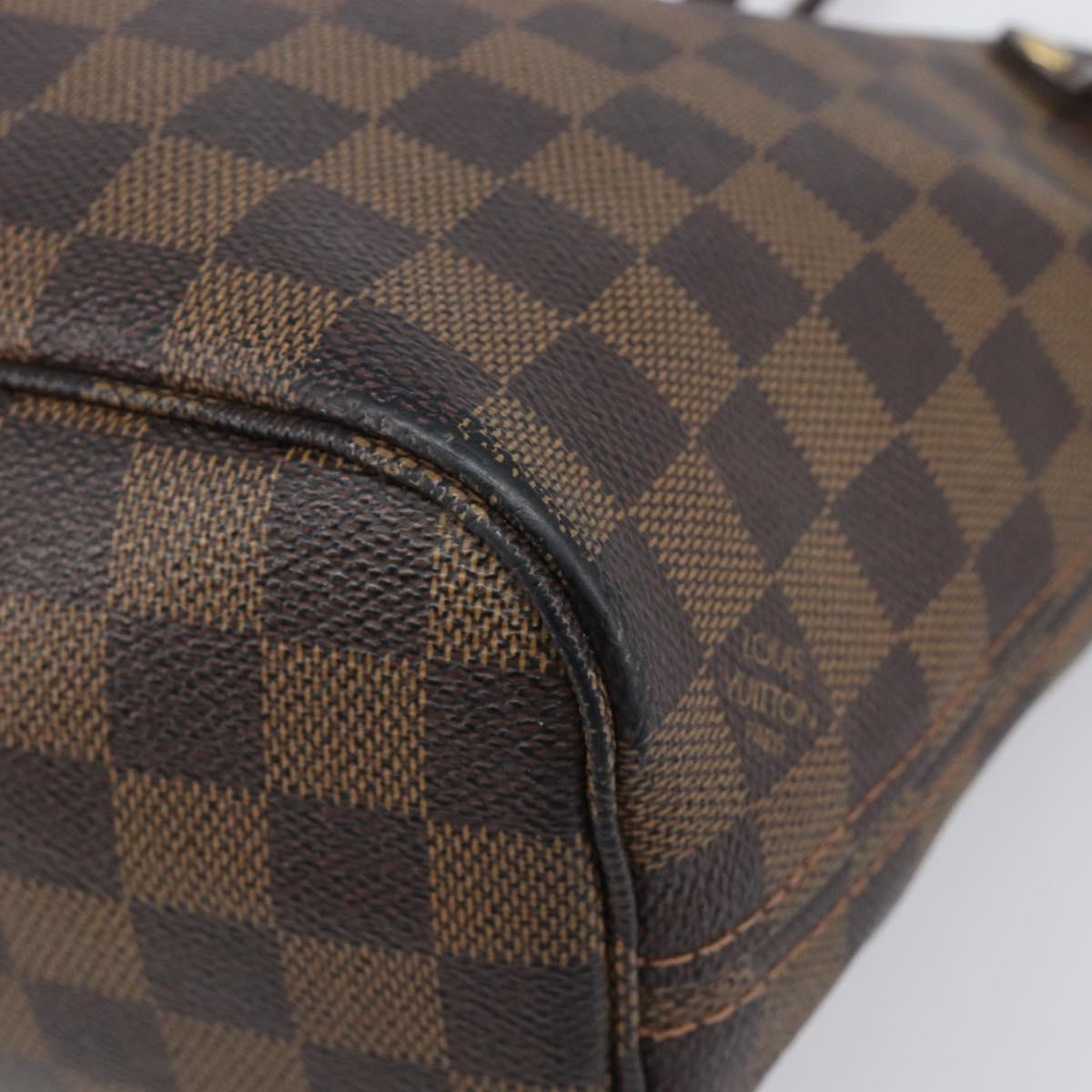 LOUIS VUITTON Damier Ebene Neverfull PM Tote Bag N51109 LV Auth 197891A