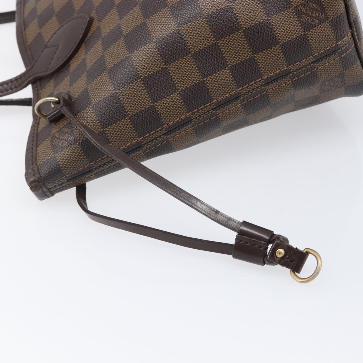 LOUIS VUITTON Damier Ebene Neverfull PM Tote Bag N51109 LV Auth 197891A