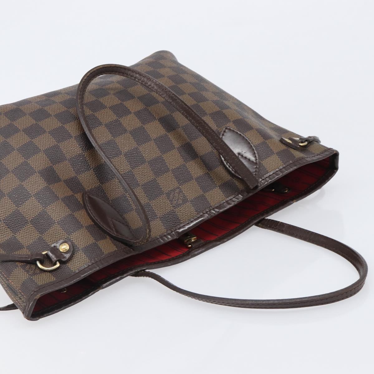 LOUIS VUITTON Damier Ebene Neverfull PM Tote Bag N51109 LV Auth 197891A