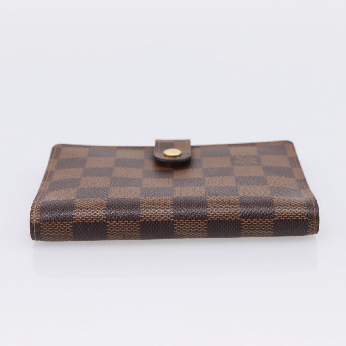 LOUIS VUITTON Damier Ebene Agenda PM Day Planner Cover R20029 LV Auth 197894V