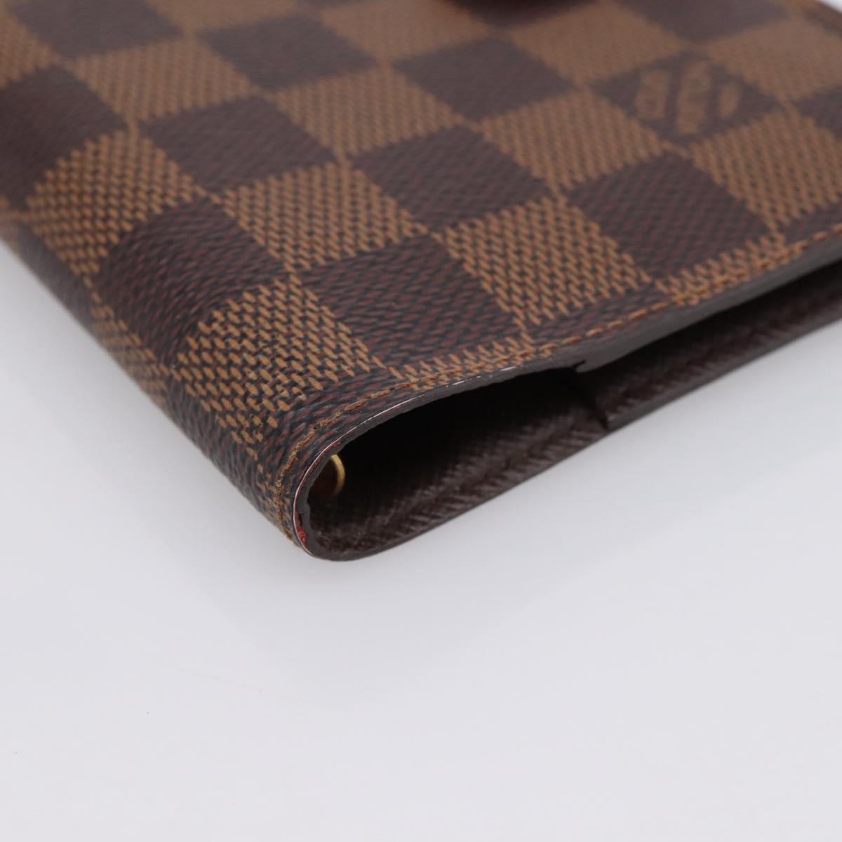 LOUIS VUITTON Damier Ebene Agenda PM Day Planner Cover R20029 LV Auth 197894V