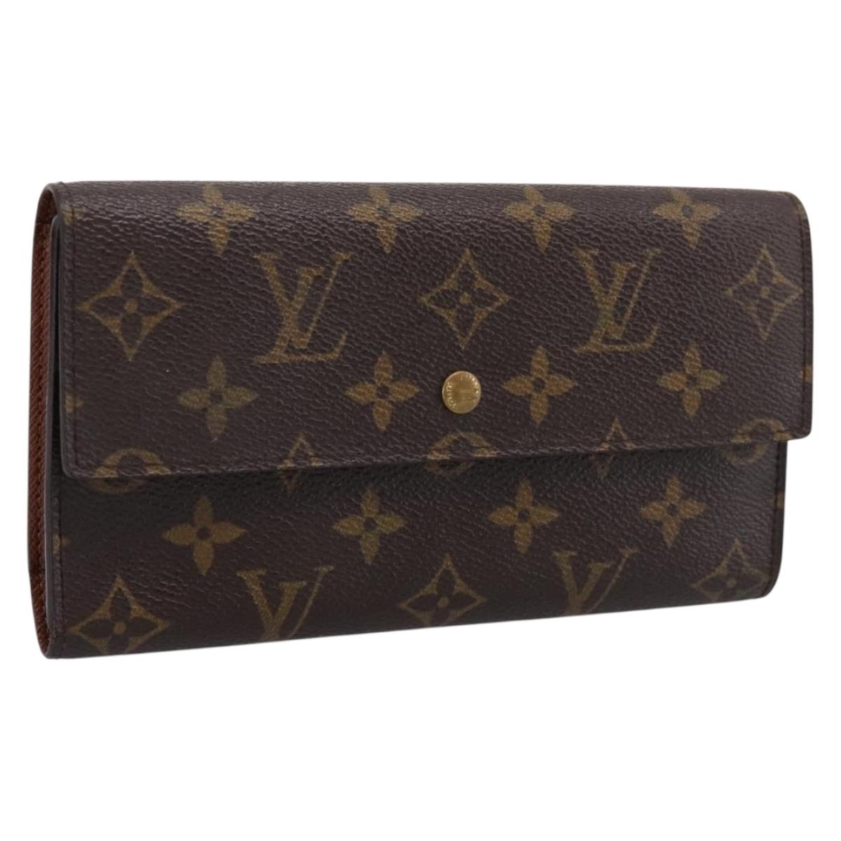LOUIS VUITTON Portefeuille International Long Wallet M61217 LV Auth 197899V