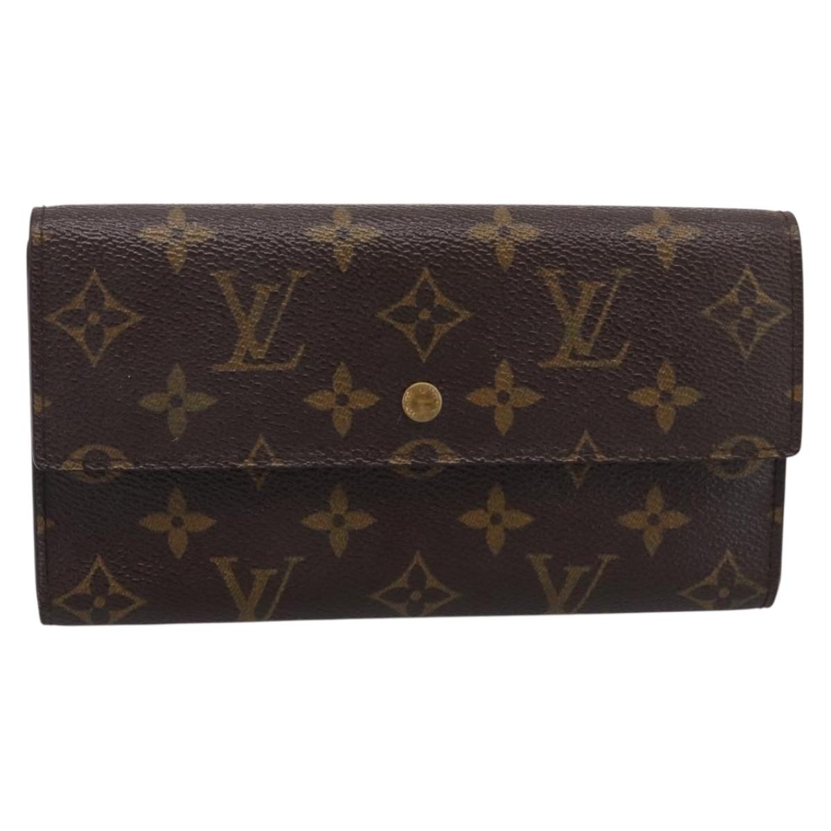 LOUIS VUITTON Portefeuille International Long Wallet M61217 LV Auth 197899V