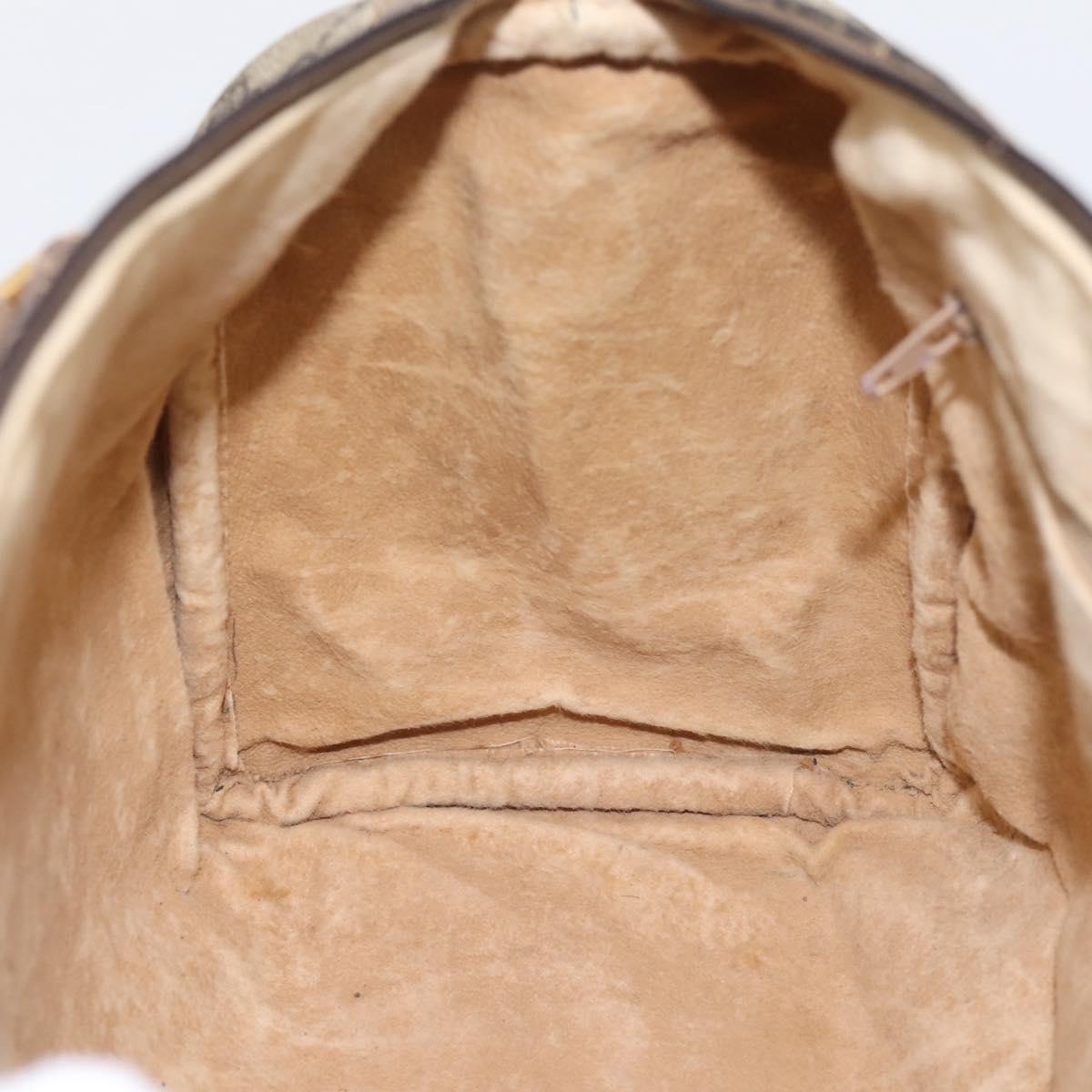 GUCCI GG Supreme Web Sherry Line Hand Bag PVC Beige Gold 40 02 007 Auth 197903