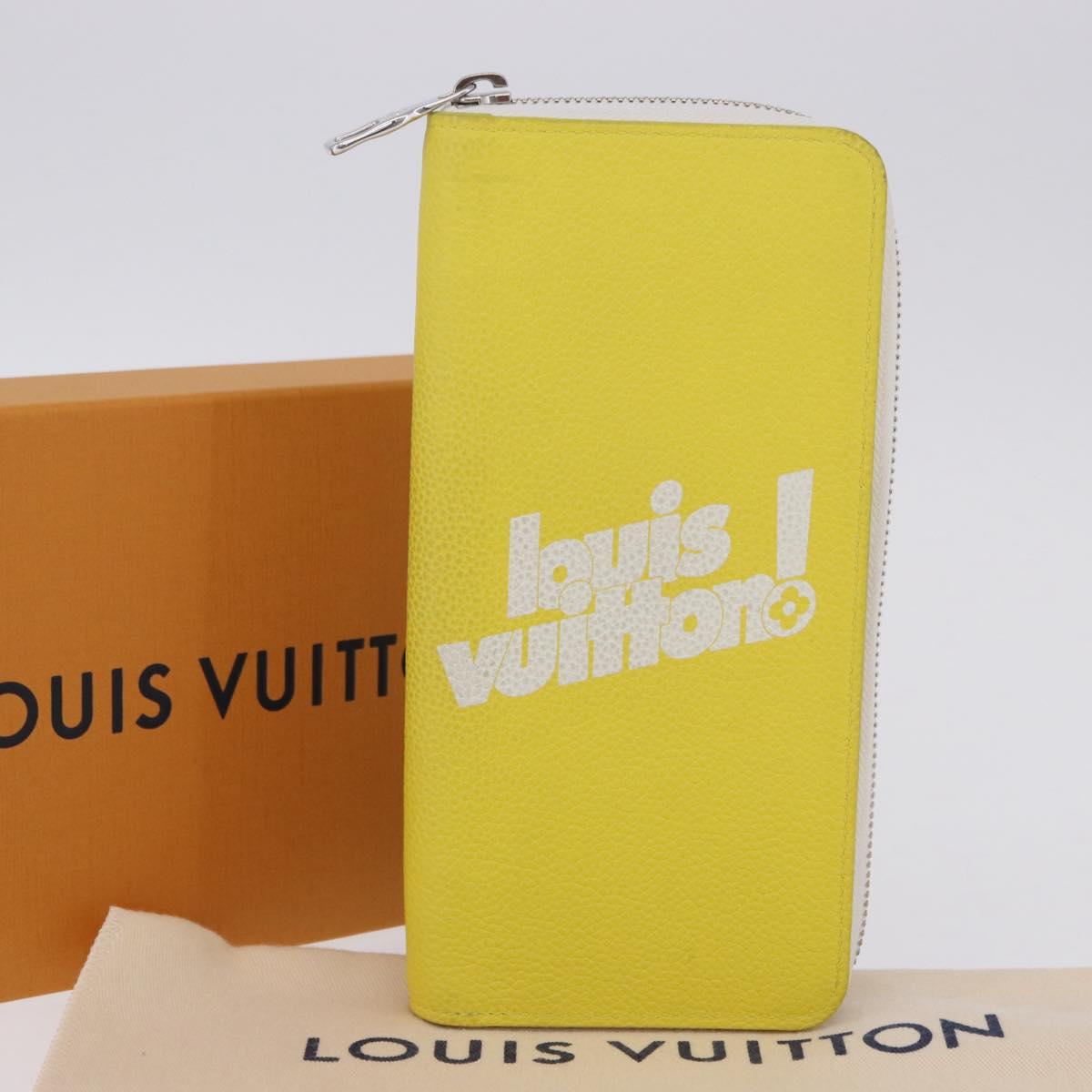 LOUIS VUITTON Monogram Everyday Zippy Wallet Vertical Yellow M80852 Auth 197912M