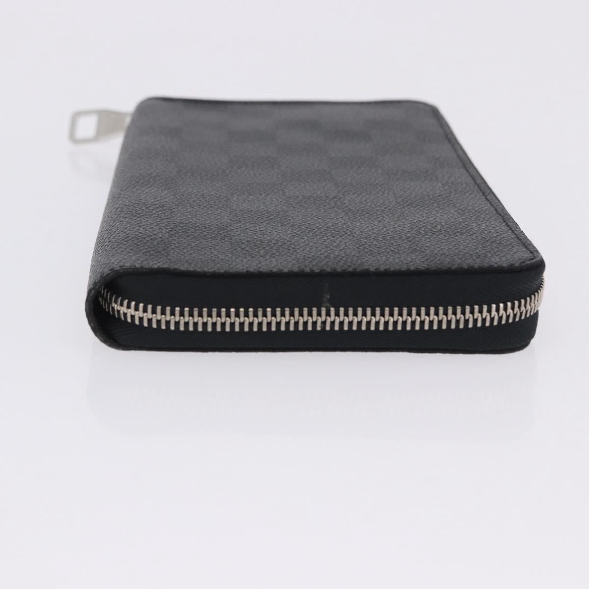 LOUIS VUITTON Damier Graphite Zippy Organizer Long Wallet N63077 LV Auth 197913A