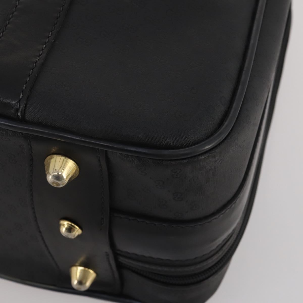 GUCCI Micro GG Supreme Trunk PVC Black Gold 010 123 0520 50 Auth 197916