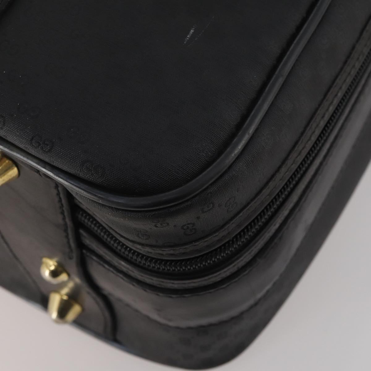 GUCCI Micro GG Supreme Trunk PVC Black Gold 010 123 0520 50 Auth 197916