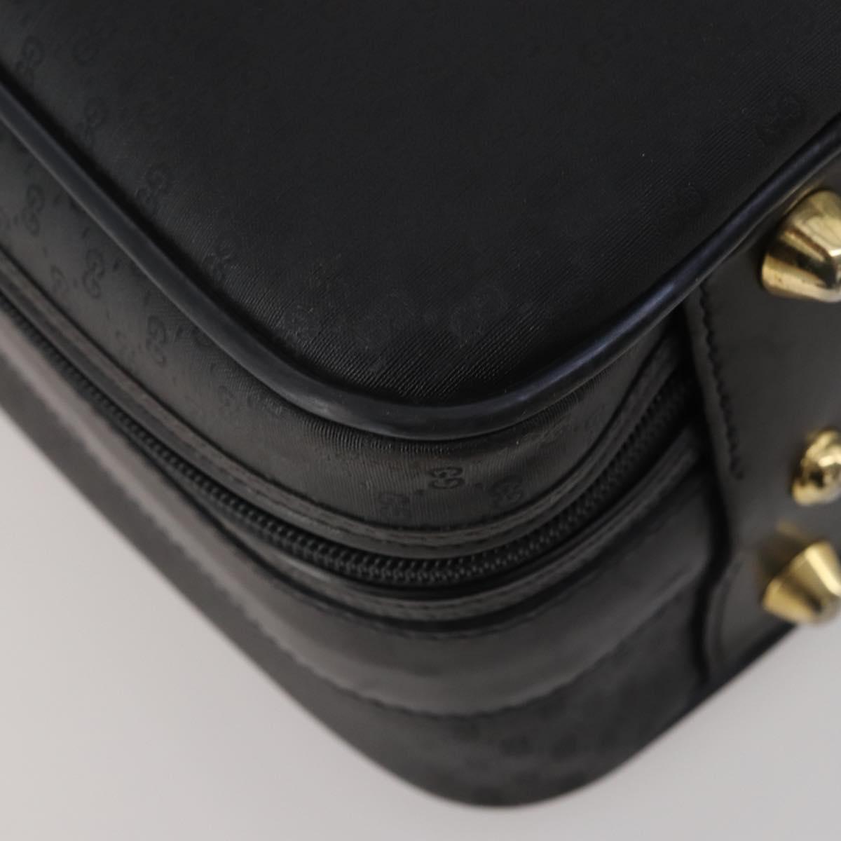 GUCCI Micro GG Supreme Trunk PVC Black Gold 010 123 0520 50 Auth 197916
