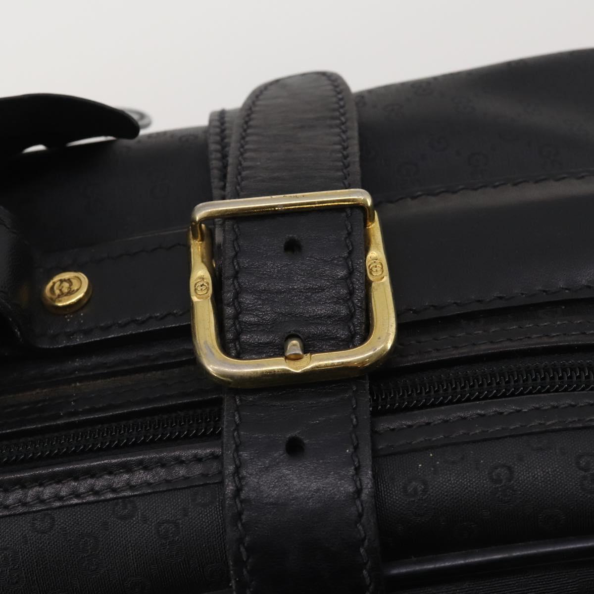 GUCCI Micro GG Supreme Trunk PVC Black Gold 010 123 0520 50 Auth 197916
