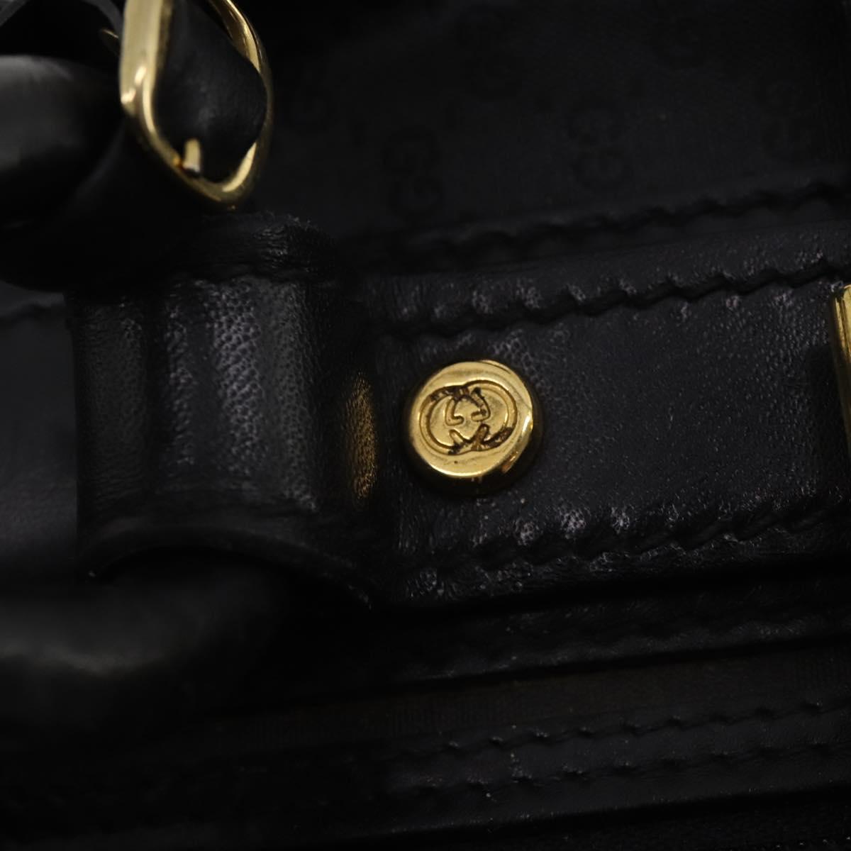 GUCCI Micro GG Supreme Trunk PVC Black Gold 010 123 0520 50 Auth 197916