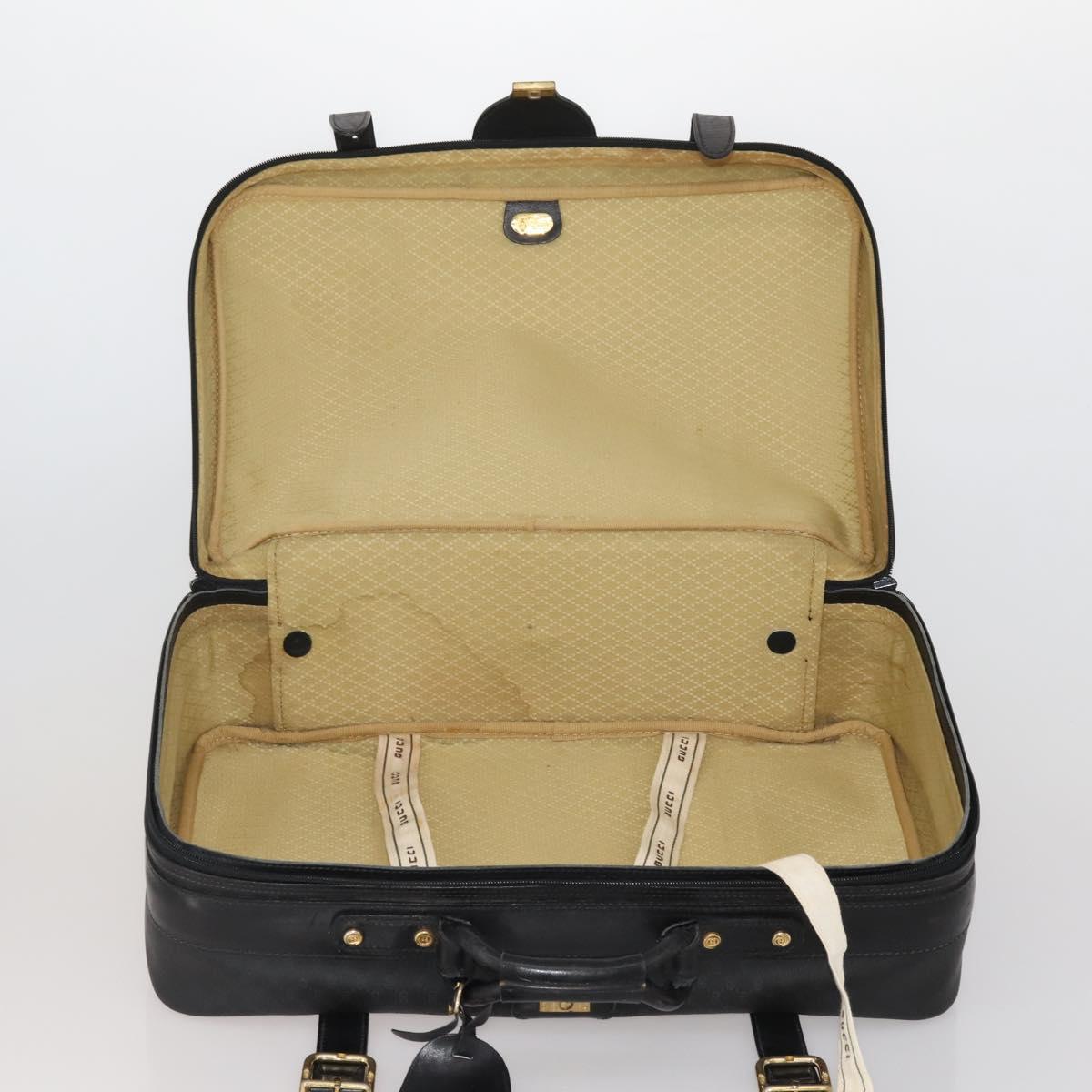 GUCCI Micro GG Supreme Trunk PVC Black Gold 010 123 0520 50 Auth 197916