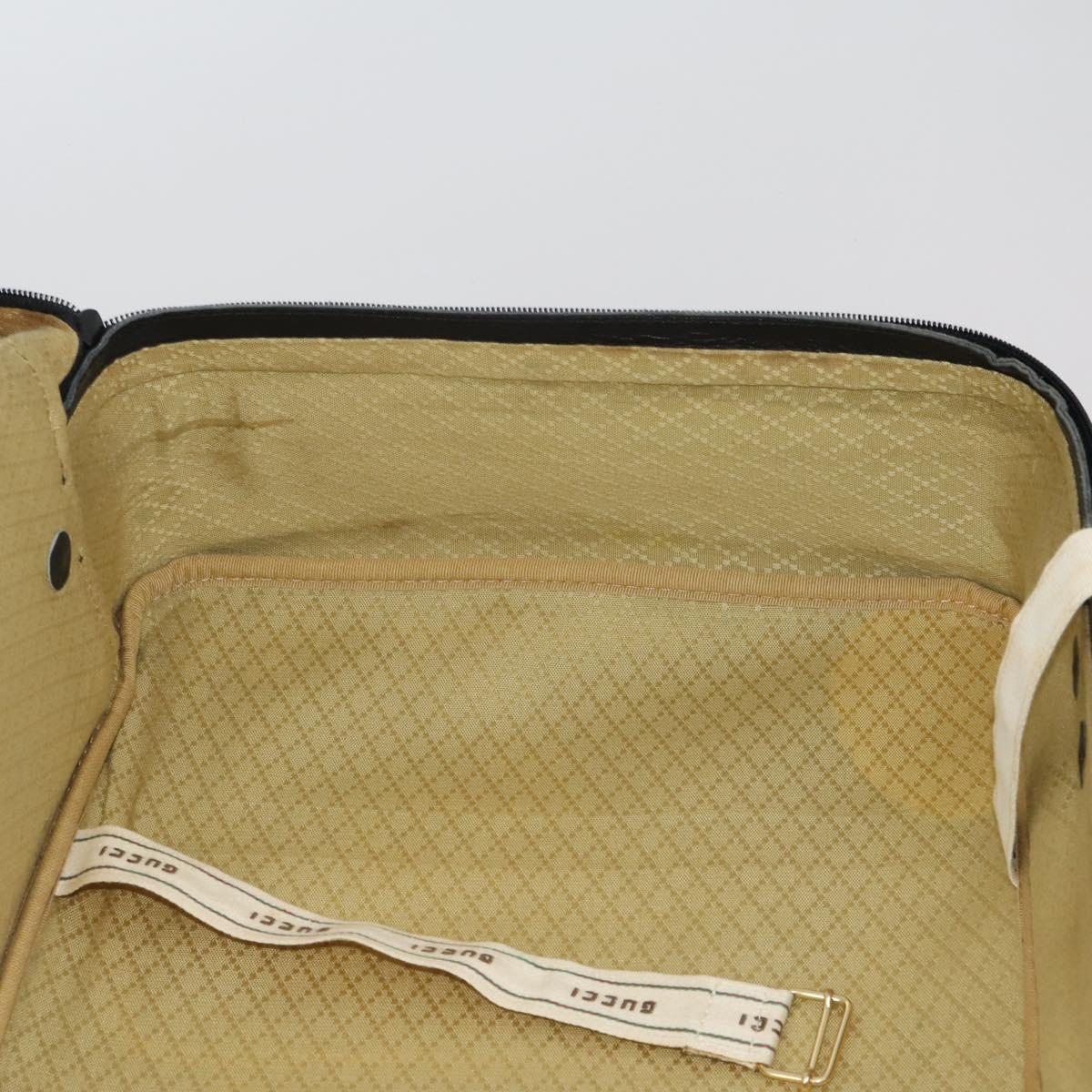 GUCCI Micro GG Supreme Trunk PVC Black Gold 010 123 0520 50 Auth 197916