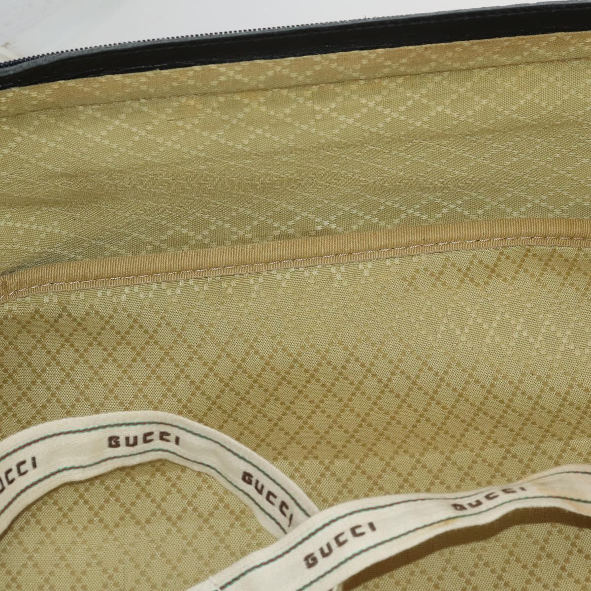 GUCCI Micro GG Supreme Trunk PVC Black Gold 010 123 0520 50 Auth 197916