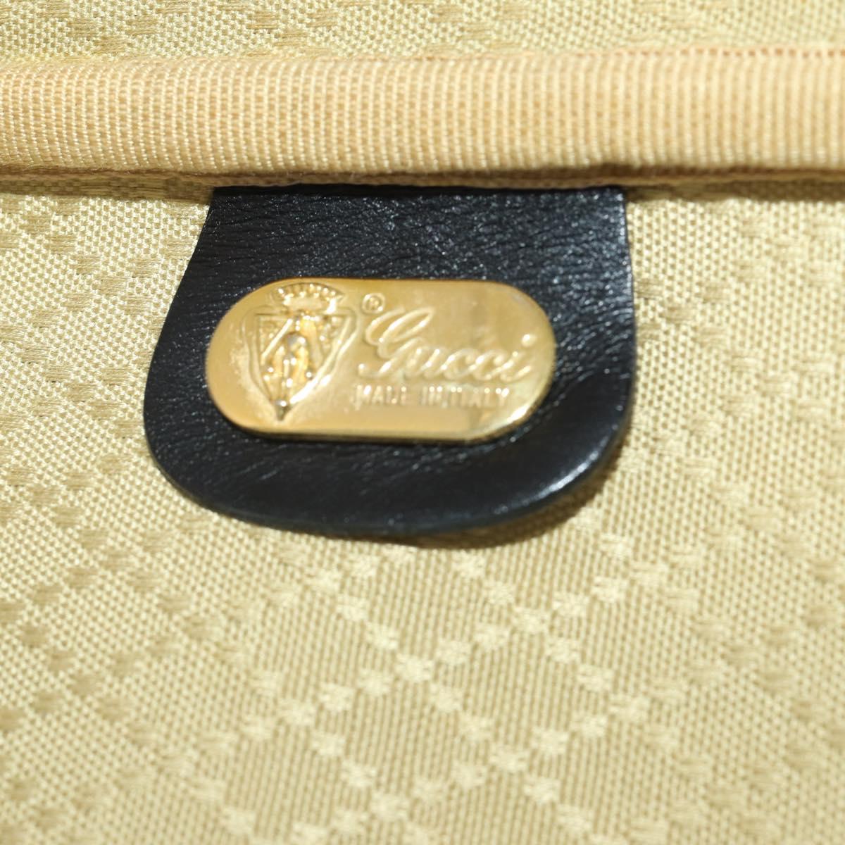 GUCCI Micro GG Supreme Trunk PVC Black Gold 010 123 0520 50 Auth 197916