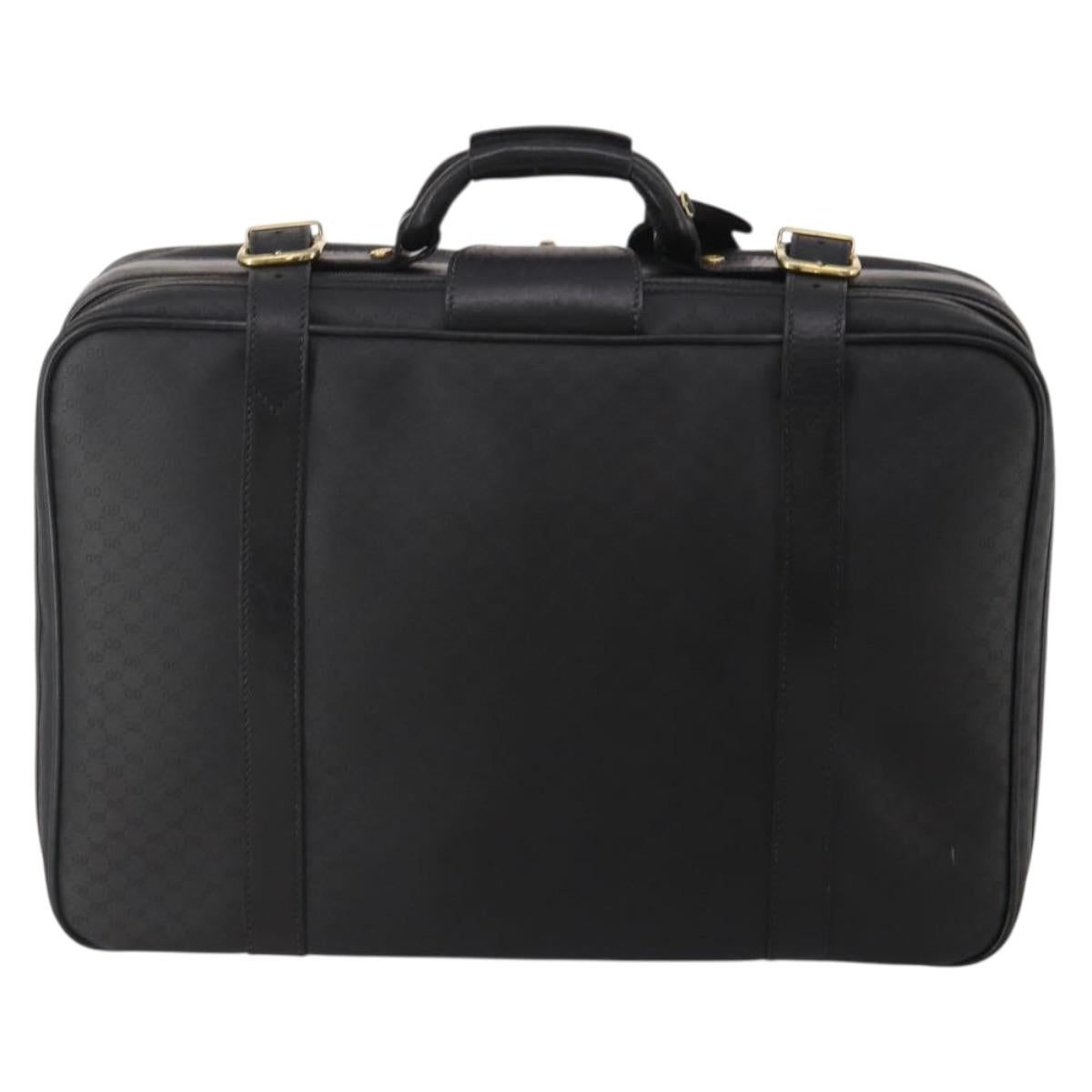 GUCCI Micro GG Supreme Trunk PVC Black Gold 010 123 0520 50 Auth 197916