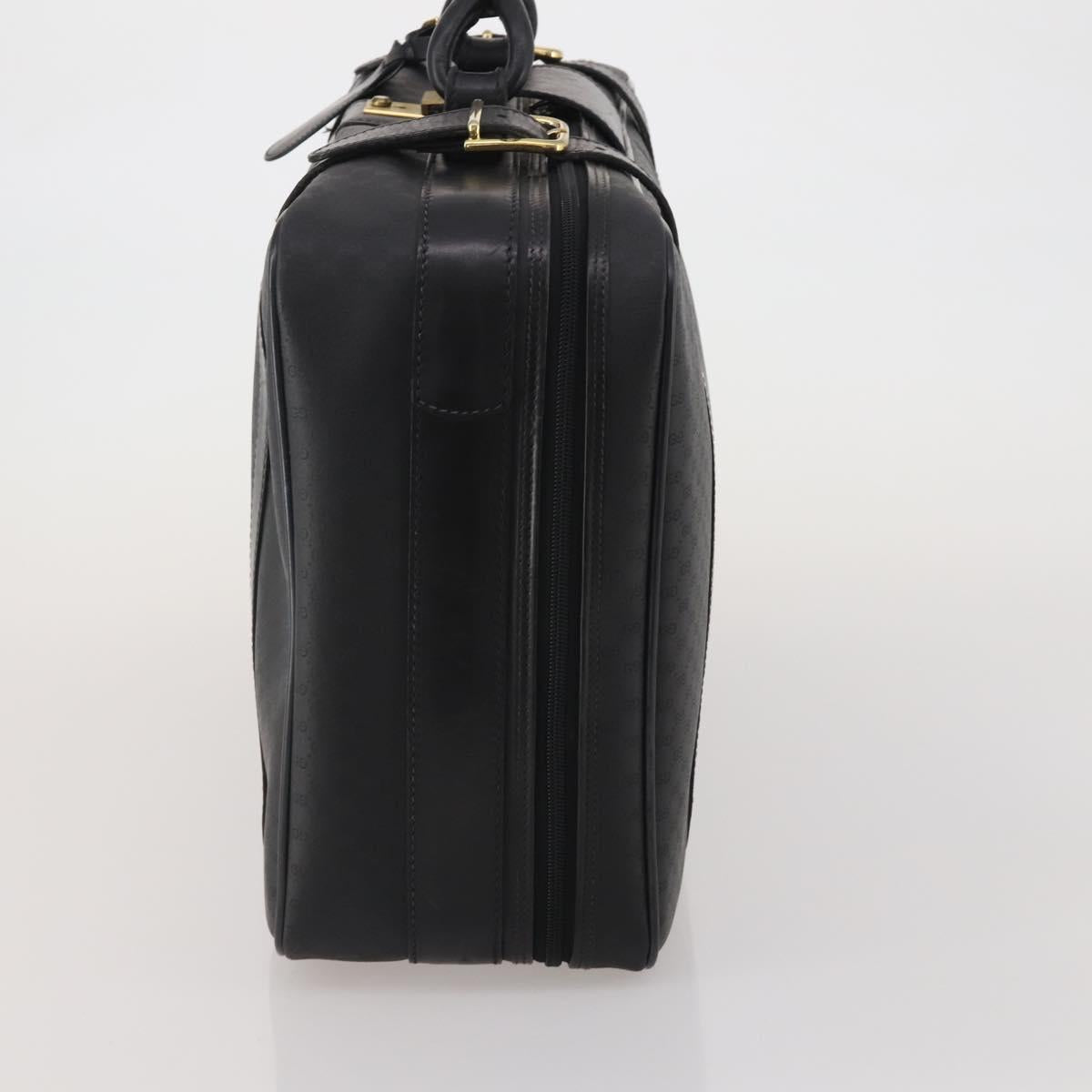 GUCCI Micro GG Supreme Trunk PVC Black Gold 010 123 0520 50 Auth 197916