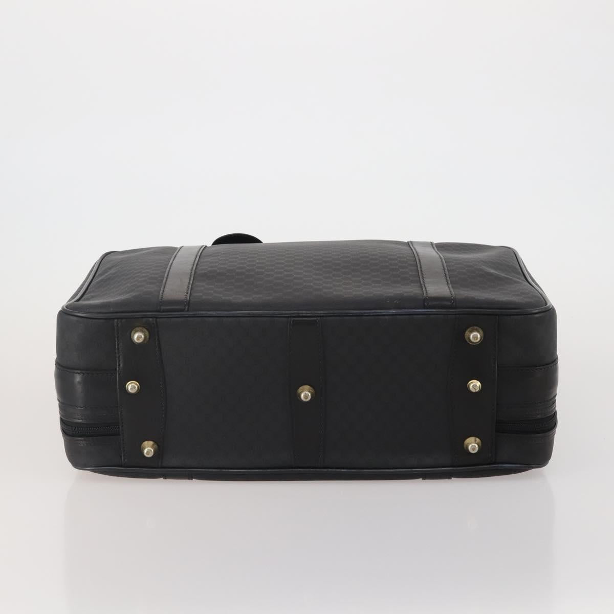 GUCCI Micro GG Supreme Trunk PVC Black Gold 010 123 0520 50 Auth 197916