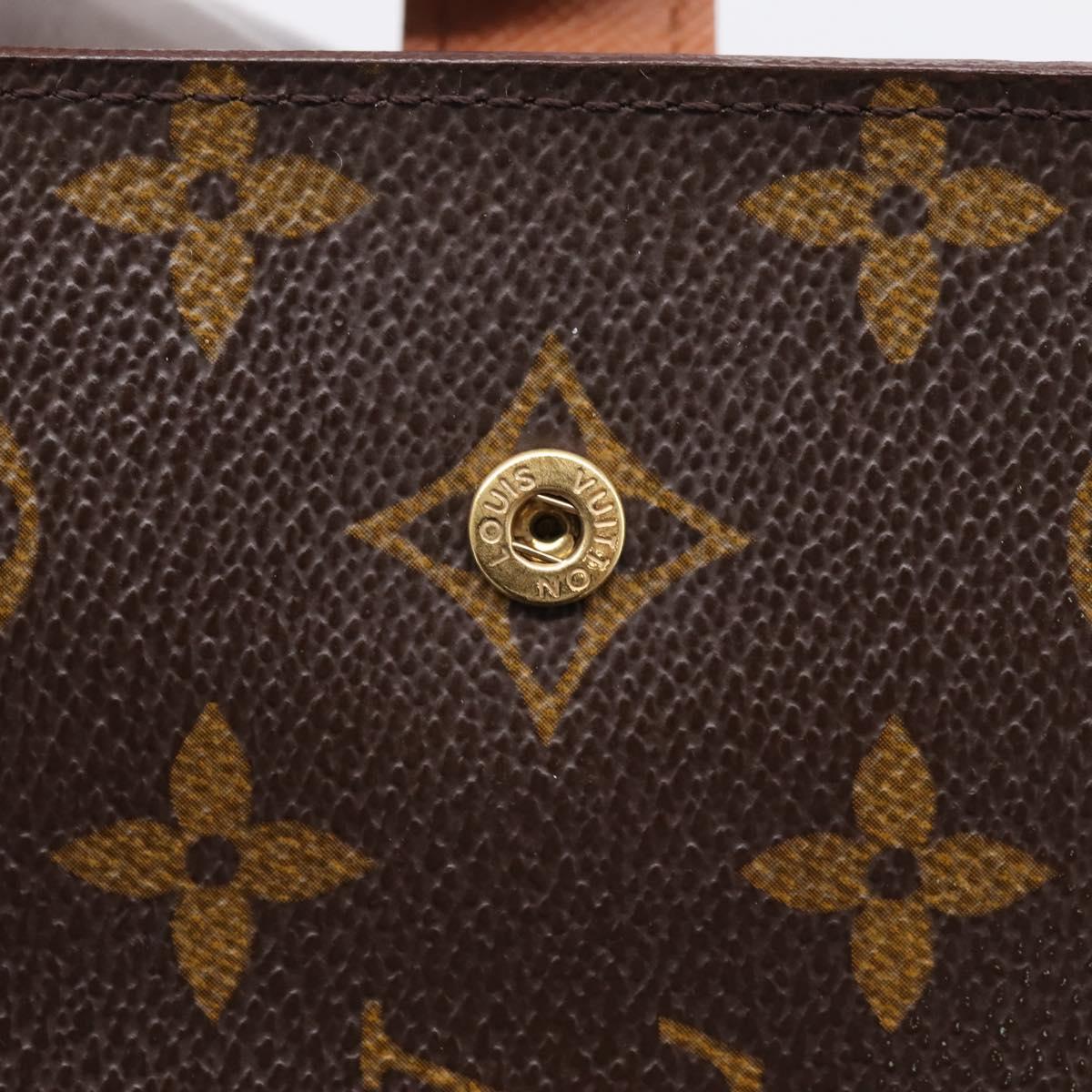 LOUIS VUITTON Monogram Compact Zip Wallet M61667 LV Auth 197930A