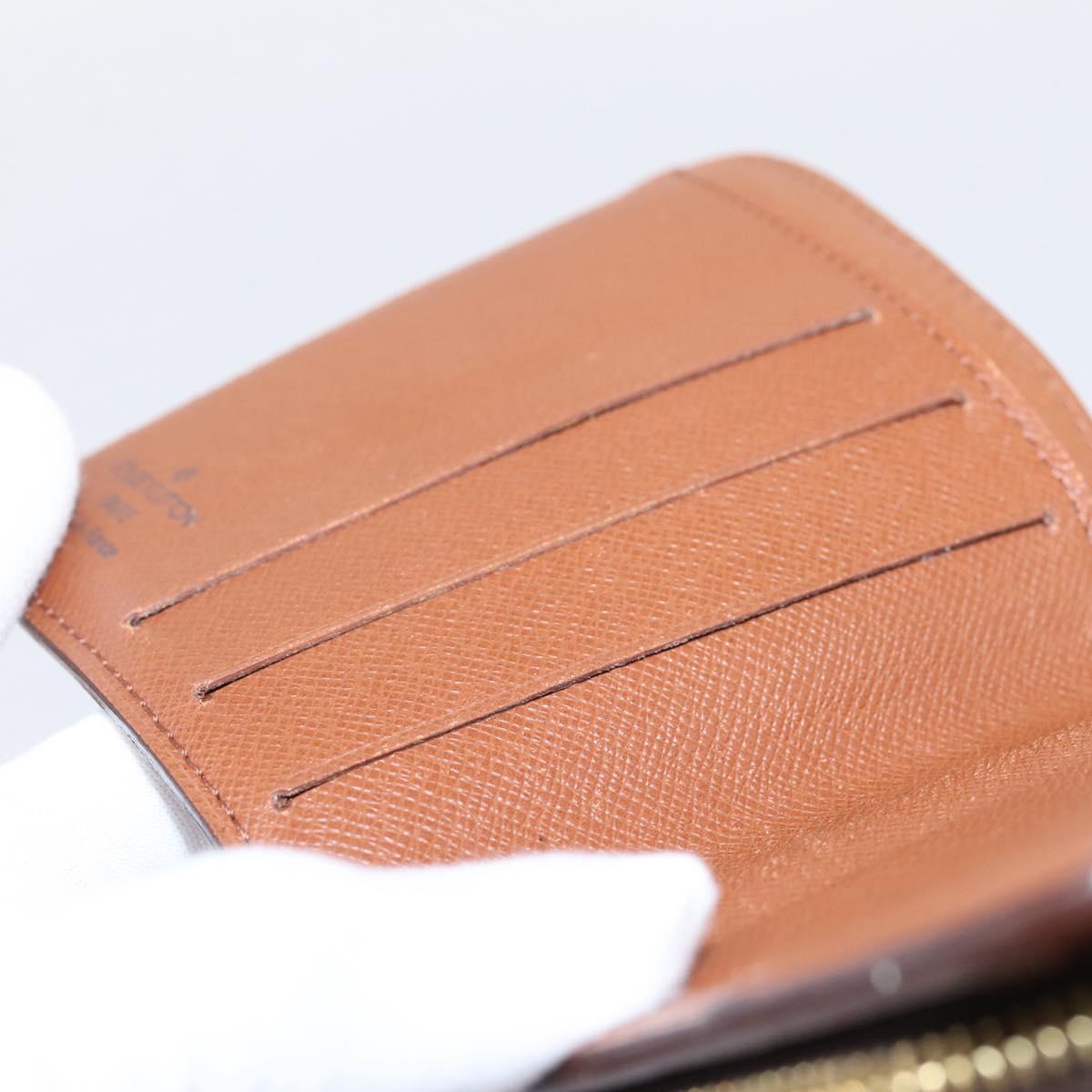 LOUIS VUITTON Monogram Compact Zip Wallet M61667 LV Auth 197930A