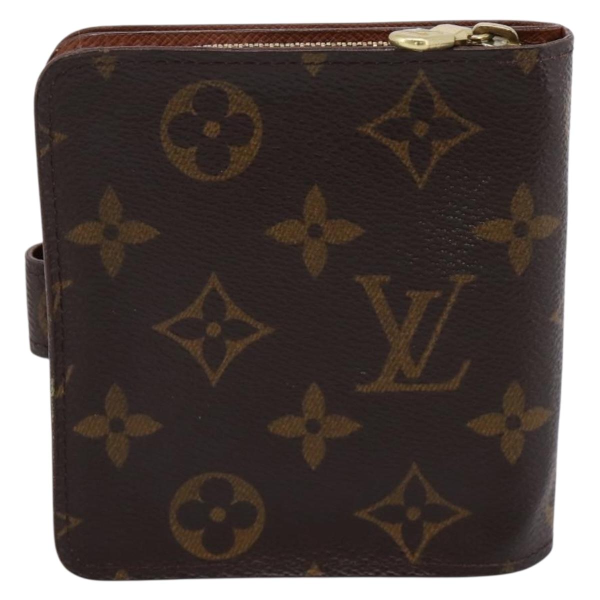 LOUIS VUITTON Monogram Compact Zip Wallet M61667 LV Auth 197930A