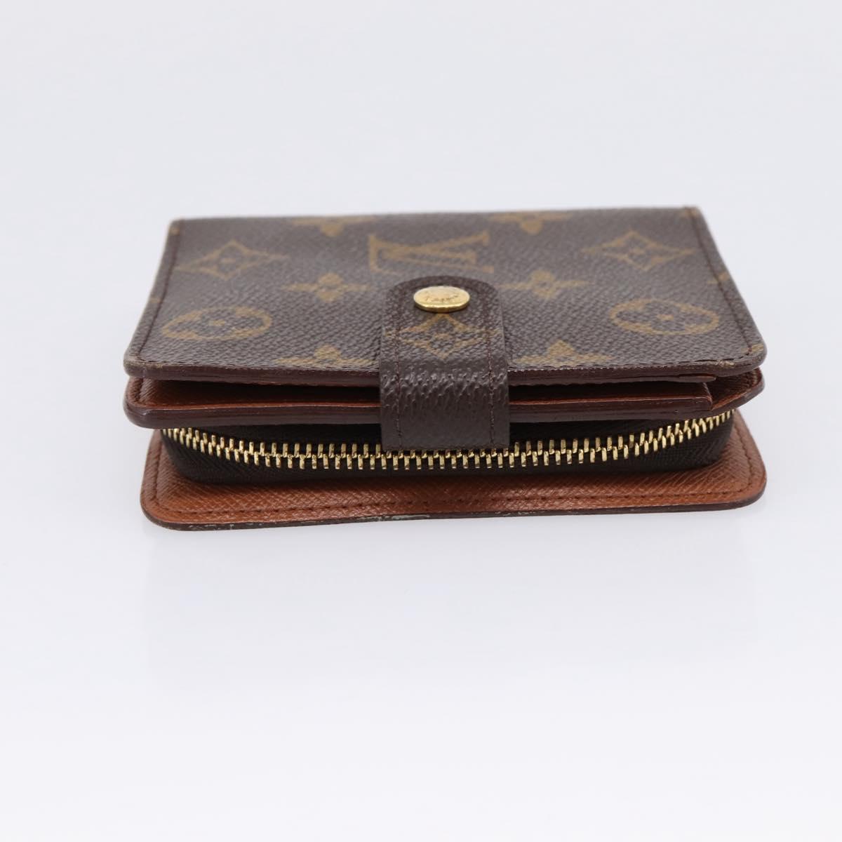 LOUIS VUITTON Monogram Compact Zip Wallet M61667 LV Auth 197930A